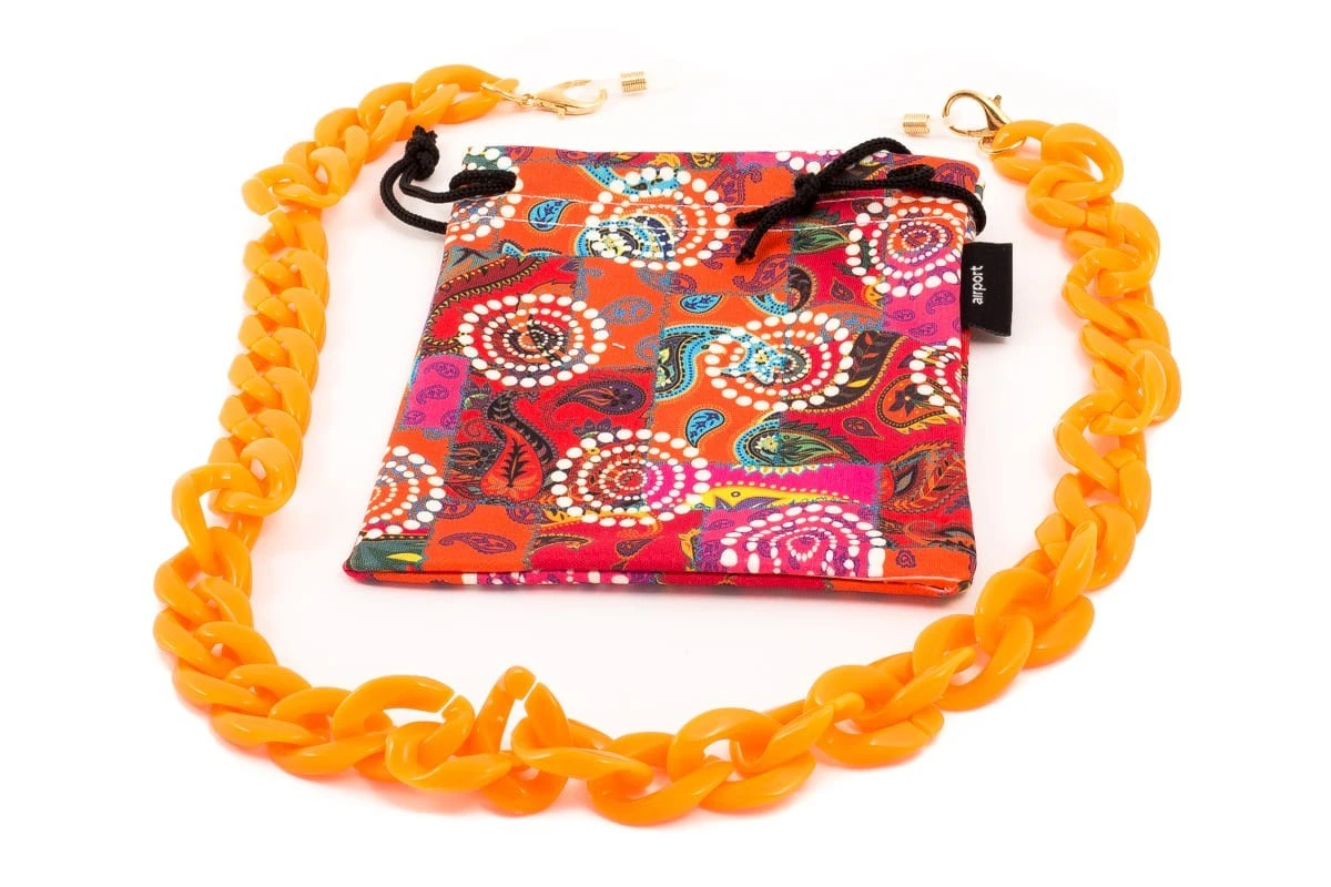AIRPORT Catenella Per Occhiali Fluo 10037O Arancio Fluo 2 AIRPORT Catenella Per Occhiali Fluo 10037O Arancio Fluo - immagine 2