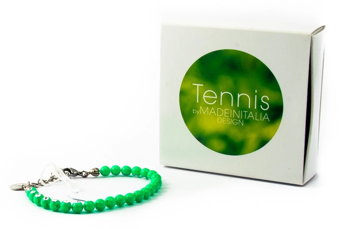 Bracciale Tennis Light MADEINITALIA DESIGN Verde Clear 1 Bracciale Tennis Light MADEINITALIA DESIGN Verde Clear