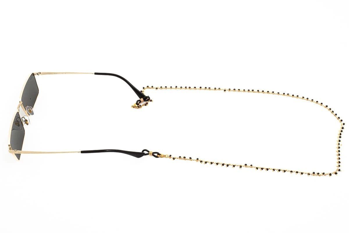 Catenella Occhiali - Collana MARTA GELMI 3XTE Mexico Nero Oro 2 Catenella Occhiali - Collana MARTA GELMI 3XTE Mexico Nero Oro - immagine 2