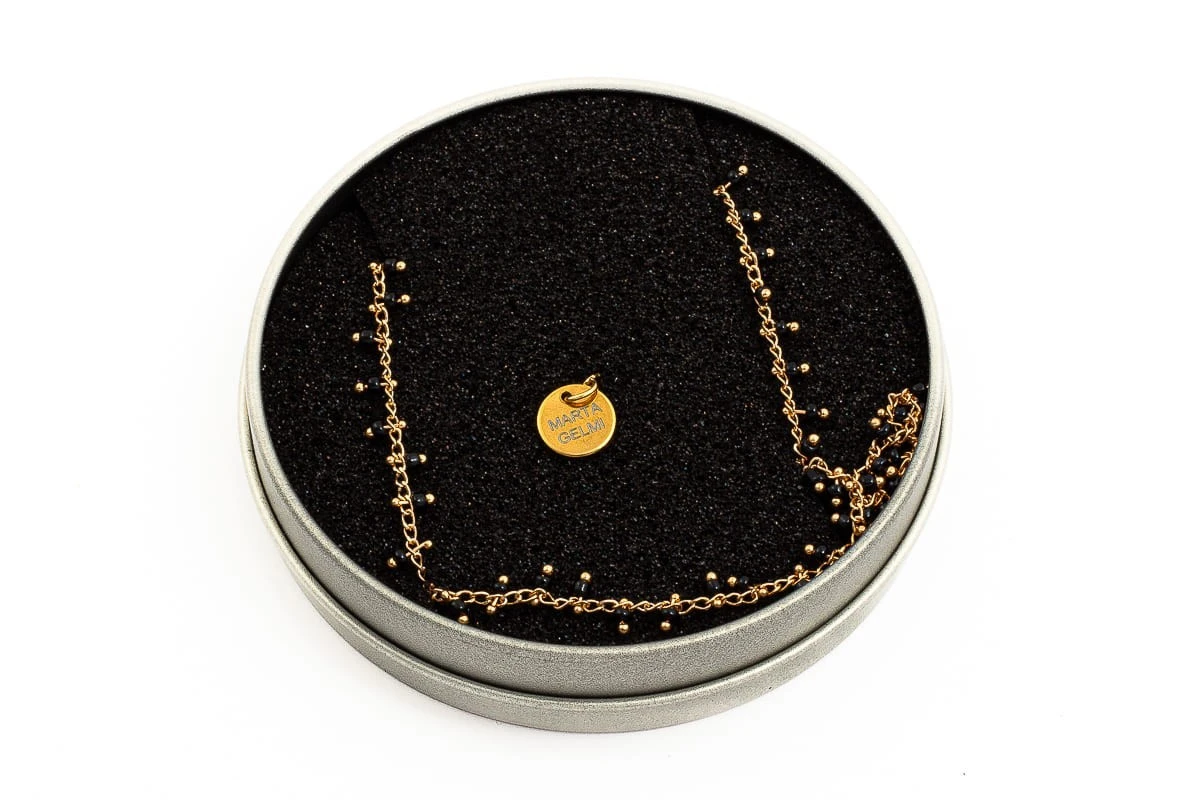 Catenella Occhiali - Collana MARTA GELMI 3XTE Mexico Nero Oro 3 Catenella Occhiali - Collana MARTA GELMI 3XTE Mexico Nero Oro - immagine 3