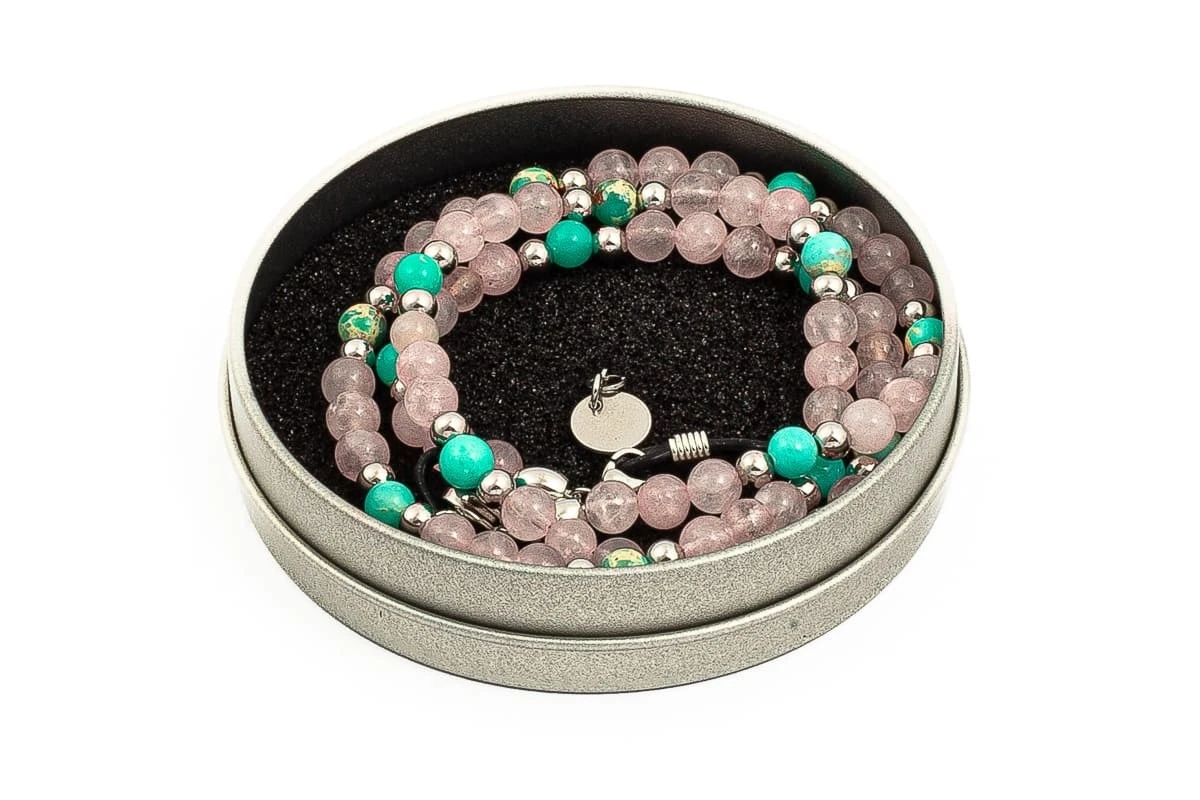 Catenella Occhiali - Collana MARTA GELMI 3XTE Molten Rocks Quarzo Rosa 3 Catenella Occhiali - Collana MARTA GELMI 3XTE Molten Rocks Quarzo Rosa - immagine 3