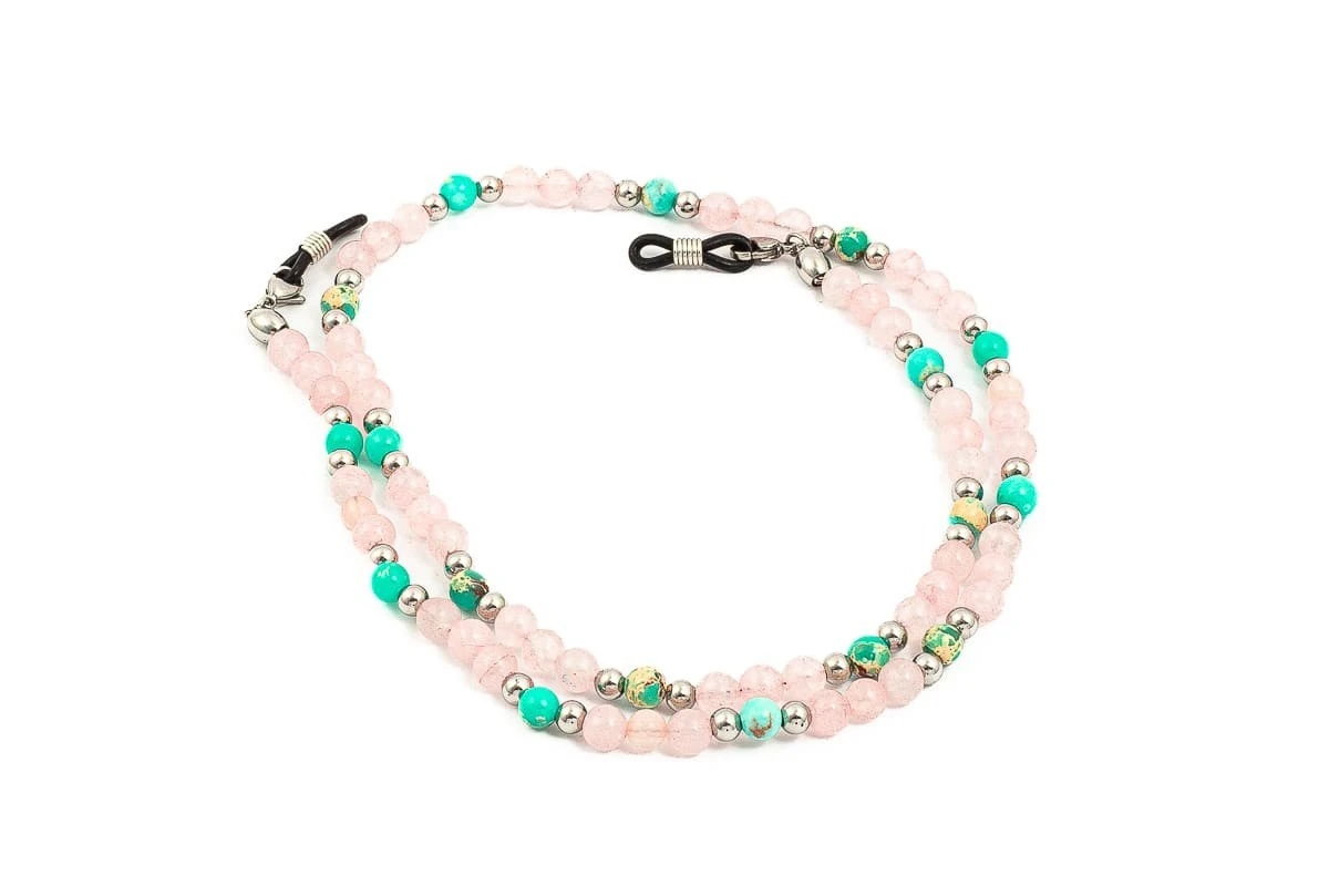 Catenella Occhiali - Collana MARTA GELMI 3XTE Molten Rocks Quarzo Rosa 4 Catenella Occhiali - Collana MARTA GELMI 3XTE Molten Rocks Quarzo Rosa - immagine 4