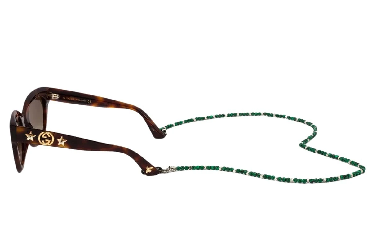 Catenella Occhiali - Collana MARTA GELMI 3XTE Moon Stone Malachite 2 Catenella Occhiali - Collana MARTA GELMI 3XTE Moon Stone Malachite - immagine 2