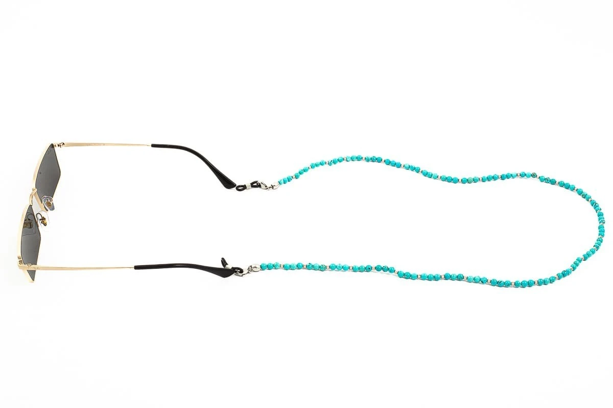 Catenella Occhiali - Collana MARTA GELMI 3XTE Moon Stone Turchese 2 Catenella Occhiali - Collana MARTA GELMI 3XTE Moon Stone Turchese - immagine 2