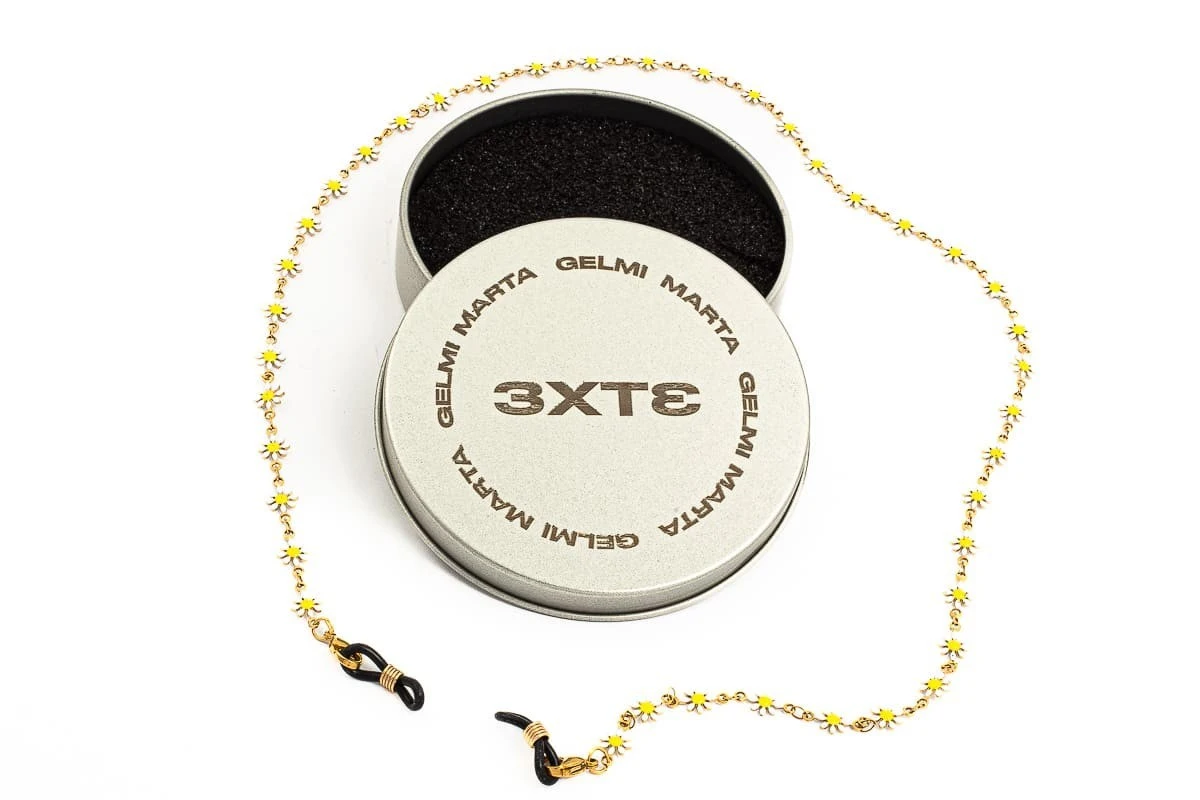 Catenella Occhiali - Collana MARTA GELMI 3XTE Nature Margherite Bianco Oro 1 Catenella Occhiali - Collana MARTA GELMI 3XTE Nature Margherite Bianco Oro