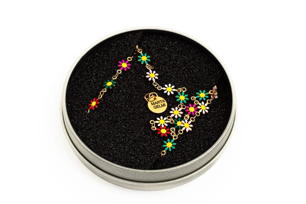 Catenella Occhiali - Collana MARTA GELMI 3XTE Nature Margherite Multicolor Oro 3 Catenella Occhiali - Collana MARTA GELMI 3XTE Nature Margherite Multicolor Oro - immagine 3