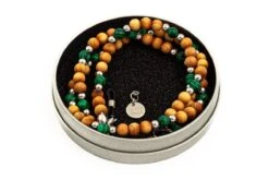 Catenella Occhiali - Collana MARTA GELMI 3XTE Wood Legno Chiaro E Malachite -Negozio al dettaglio Stylottica catenella occhiali collana marta gelmi 3xte wood legno chiaro e malachite 2