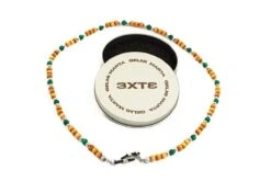 Catenella Occhiali - Collana MARTA GELMI 3XTE Wood Legno Chiaro E Malachite