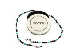 Catenella Occhiali - Collana MARTA GELMI 3XTE Wood Legno Nero E Turchese