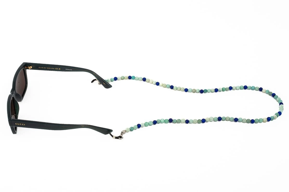 Catenella Per Occhiali MARTA GELMI 3XTE Moon Stone Big Turchese Blu 2 Catenella Per Occhiali MARTA GELMI 3XTE Moon Stone Big Turchese Blu - immagine 2