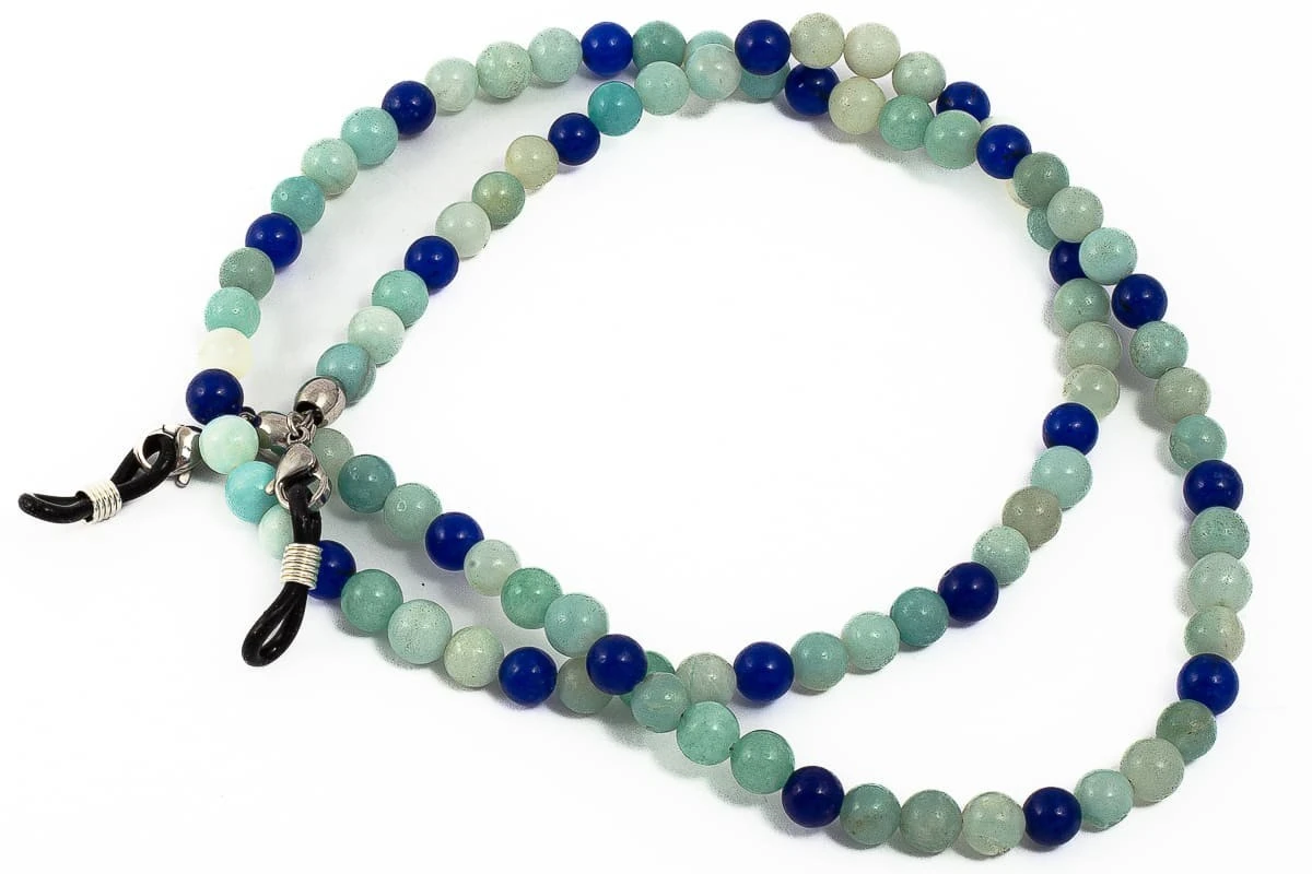 Catenella Per Occhiali MARTA GELMI 3XTE Moon Stone Big Turchese Blu 4 Catenella Per Occhiali MARTA GELMI 3XTE Moon Stone Big Turchese Blu - immagine 4