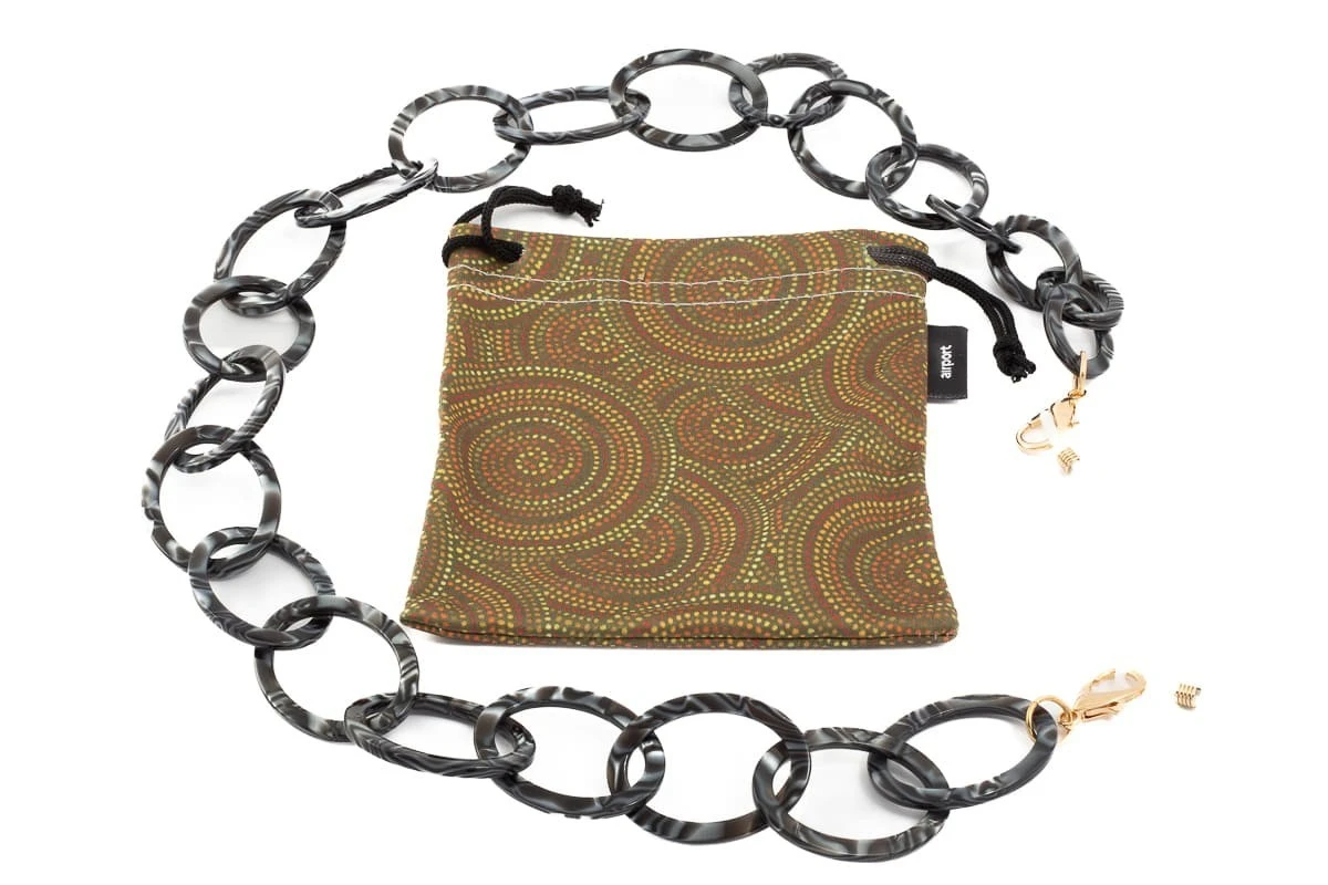 Catenella Portaocchiali AIRPORT Air 10166 Oval Black 1 Catenella Portaocchiali AIRPORT Air 10166 Oval Black