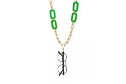 Collana Portaocchiali Magnetica EYESONOFF Deco 70's Oro Verde