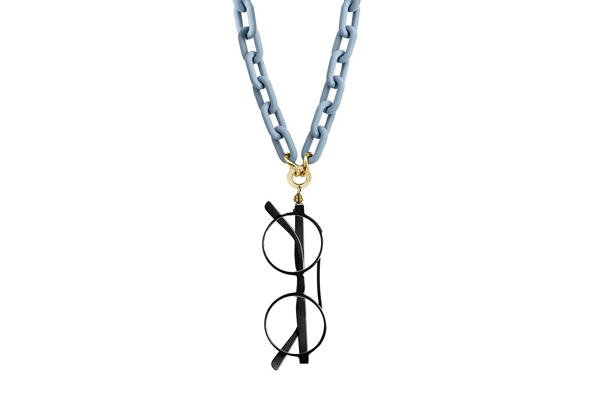 Collana Portaocchiali Magnetica EYESONOFF Jelly Azzurra 1 Collana Portaocchiali Magnetica EYESONOFF Jelly Azzurra