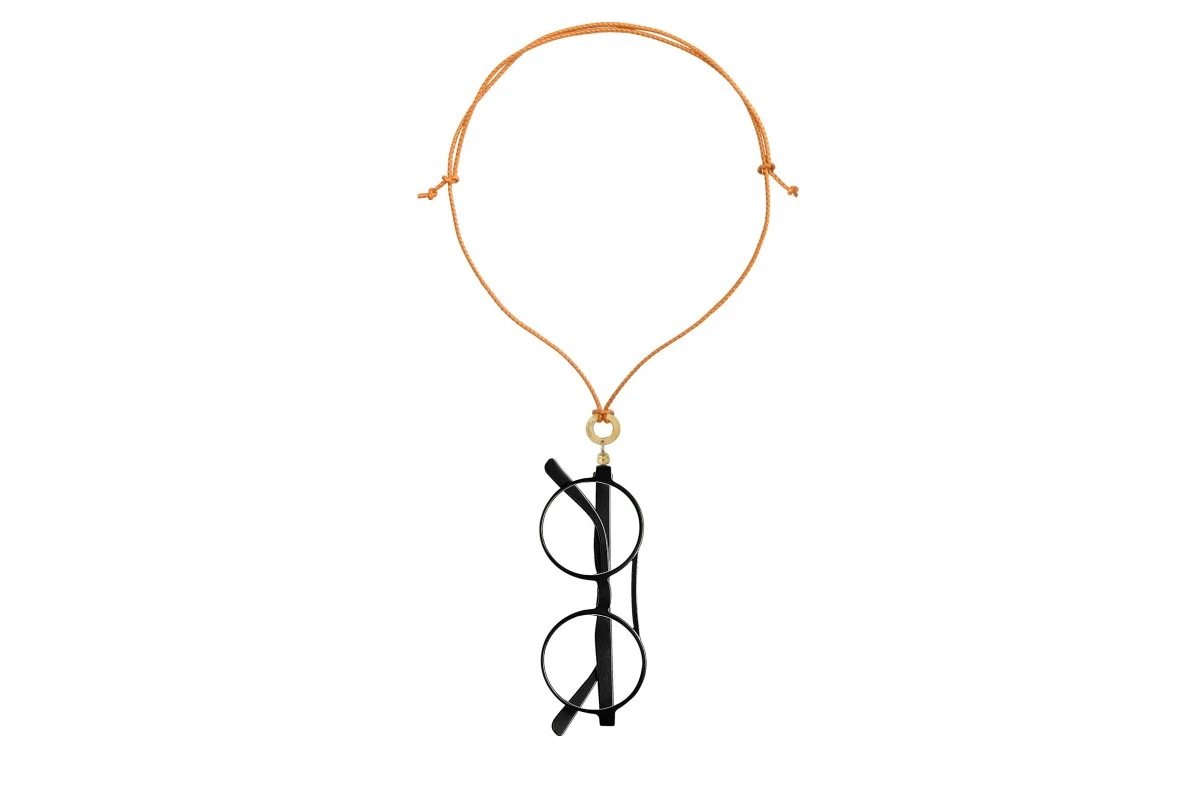 Collana Portaocchiali Magnetica EYESONOFF Laccio Arancione 1 Collana Portaocchiali Magnetica EYESONOFF Laccio Arancione