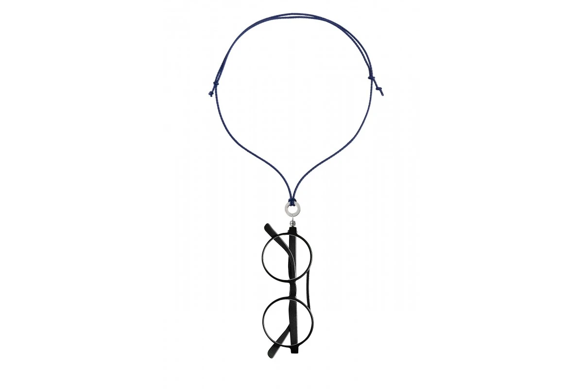 Collana Portaocchiali Magnetica EYESONOFF Laccio Blu 1 Collana Portaocchiali Magnetica EYESONOFF Laccio Blu