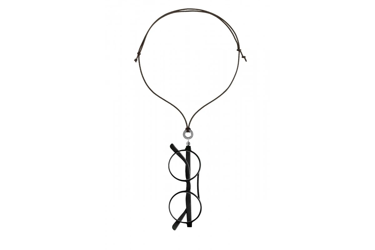 Collana Portaocchiali Magnetica EYESONOFF Laccio Marrone 1 Collana Portaocchiali Magnetica EYESONOFF Laccio Marrone
