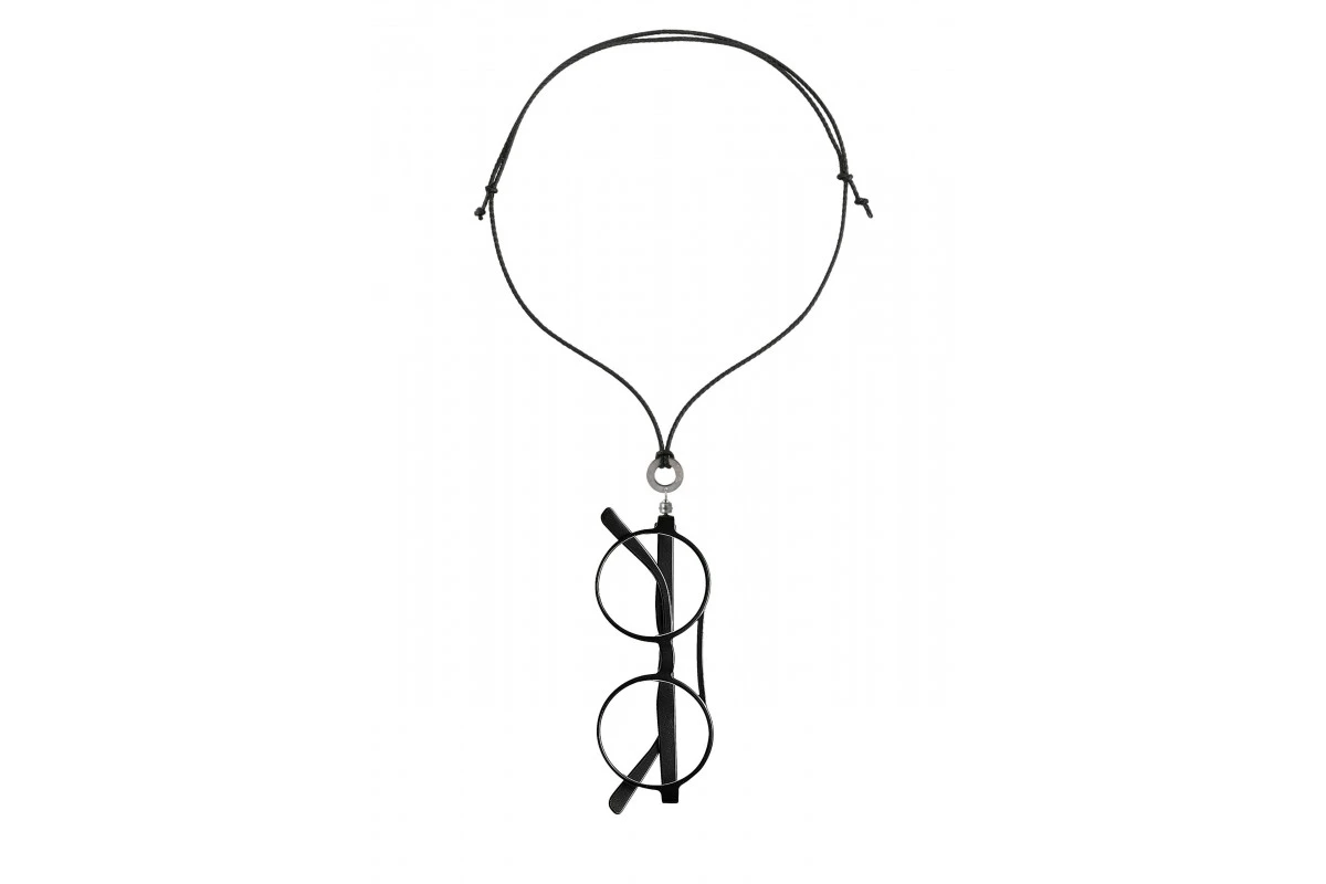 Collana Portaocchiali Magnetica EYESONOFF Laccio Nero 1 Collana Portaocchiali Magnetica EYESONOFF Laccio Nero