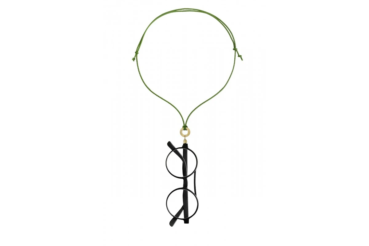 Collana Portaocchiali Magnetica EYESONOFF Laccio Verde 1 Collana Portaocchiali Magnetica EYESONOFF Laccio Verde