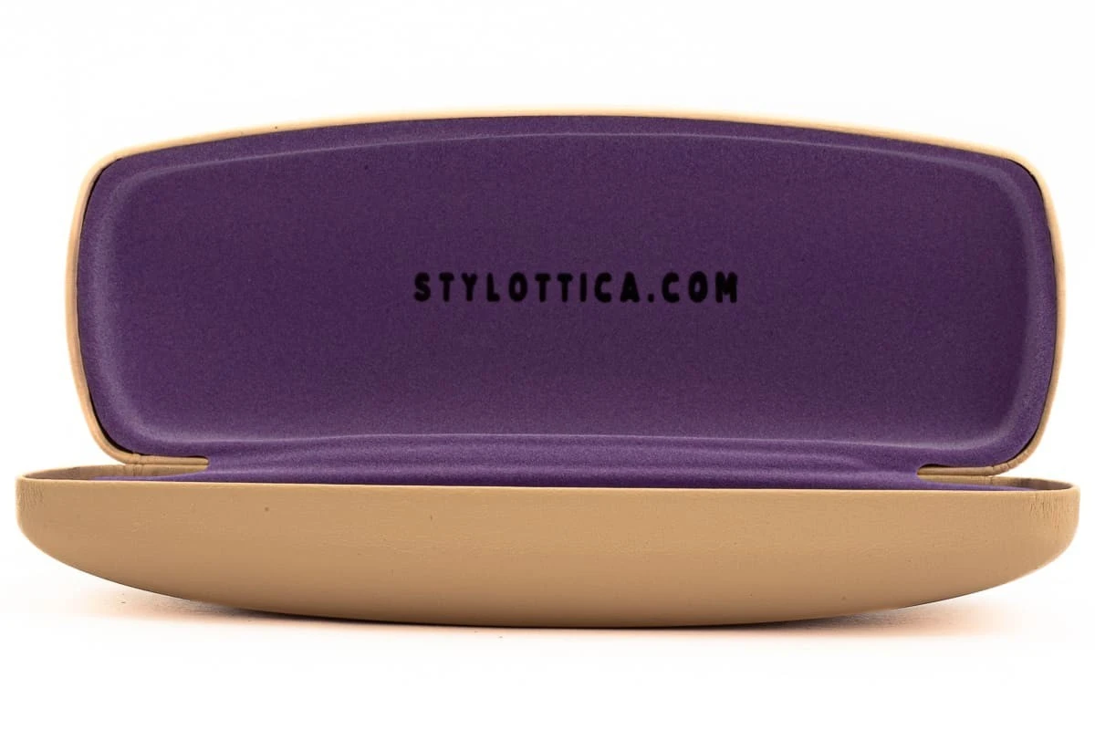 Custodia Occhiali Rigida STILOTTICA Beige Viola 2 Custodia Occhiali Rigida STILOTTICA Beige Viola - immagine 2