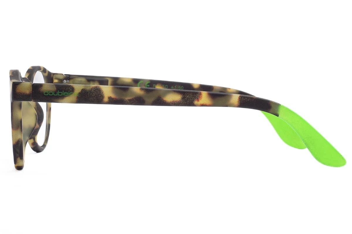 Occhiali Da Lettura Premontati DOUBLEICE Round Demi Fluo Green Turtle 4 Occhiali Da Lettura Premontati DOUBLEICE Round Demi Fluo Green Turtle - immagine 4