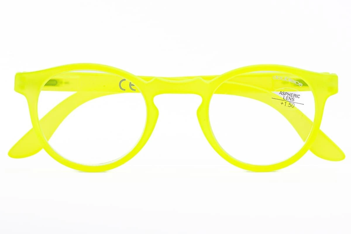 Occhiali Da Lettura Premontati DOUBLEICE Round Fluo Yellow 2 Occhiali Da Lettura Premontati DOUBLEICE Round Fluo Yellow - immagine 2