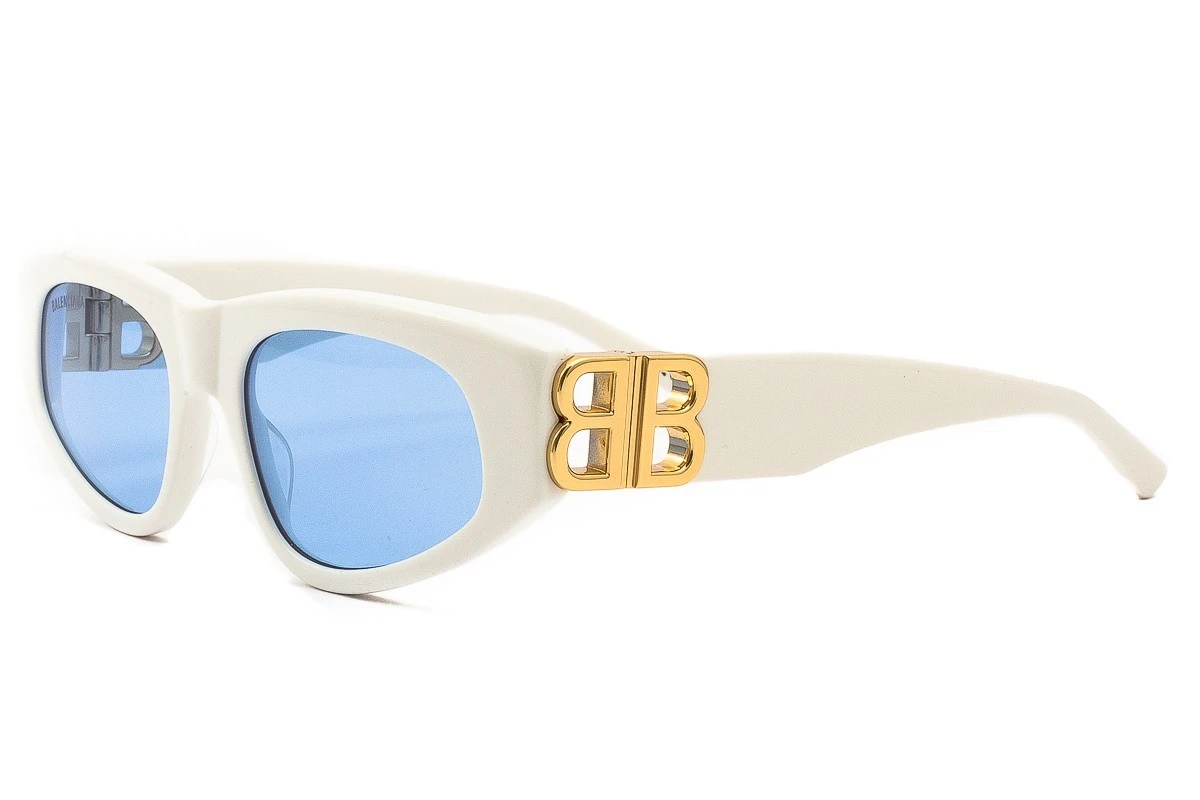 Occhiali Da Sole BALENCIAGA BB0095S 004 Bianco Oro 2 Occhiali Da Sole BALENCIAGA BB0095S 004 Bianco Oro - immagine 2