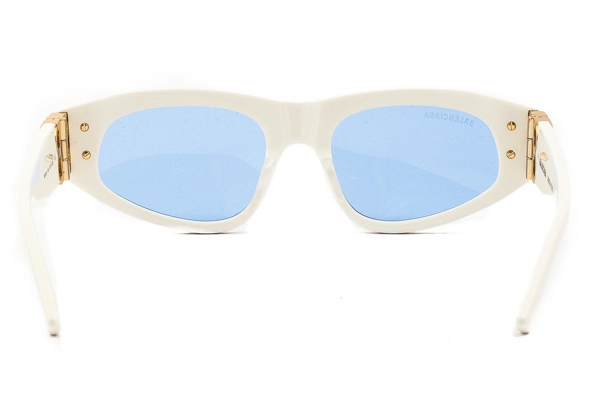 Occhiali Da Sole BALENCIAGA BB0095S 004 Bianco Oro 3 Occhiali Da Sole BALENCIAGA BB0095S 004 Bianco Oro - immagine 3