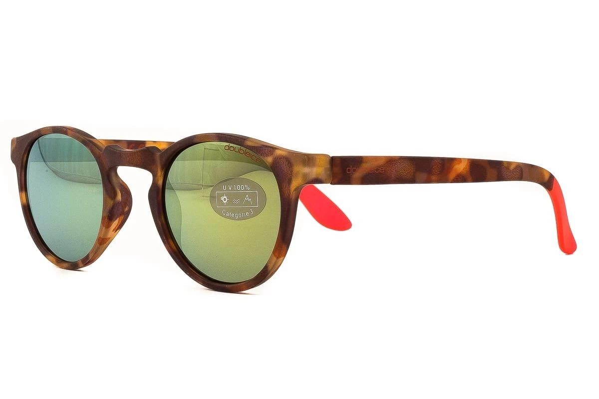 Occhiali Da Sole DOUBLEICE Round Demi Fluo Orange Turtle 2 Occhiali Da Sole DOUBLEICE Round Demi Fluo Orange Turtle - immagine 2