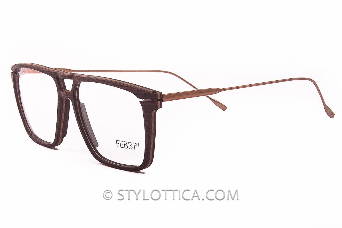 Occhiali Da Vista FEB 31st Silvan P000079 Legno E Titanio 2 Occhiali Da Vista FEB 31st Silvan P000079 Legno E Titanio - immagine 2