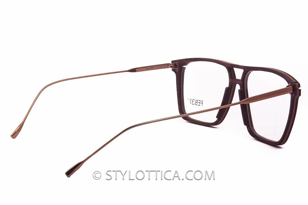 Occhiali Da Vista FEB 31st Silvan P000079 Legno E Titanio 4 Occhiali Da Vista FEB 31st Silvan P000079 Legno E Titanio - immagine 4